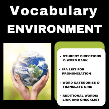 Preview of Environment: EDITABLE Vocab Expander with IPA List