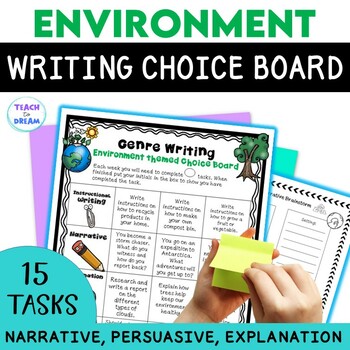 Preview of Environment Writing Worksheets | Narrative Informational Opinion | Earth Day