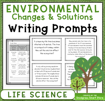 Preview of Environmental Changes: Science Writing Prompts 