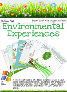 Preview of EYLF Environmental Experiences Editable Pack