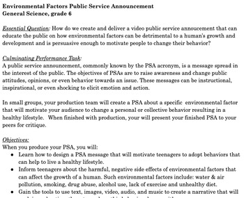 Preview of Environmental Factors  Public Service Announcement