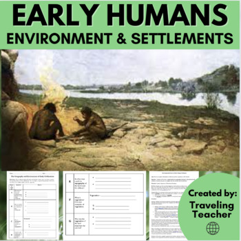 Preview of Environmental Factors of Early Human Settlements: Reading Passages + Activities
