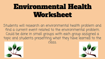 Preview of Environmental Health Concerns Assignment