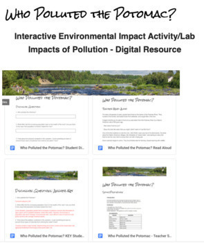 Preview of Environmental Impact of Pollution on a River - Activity/Lab + Post Lab Questions