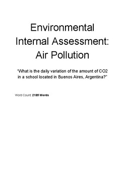 Preview of Environmental Internal Assessment: Air Pollution (Complete Investigation)