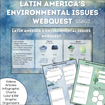 Preview of Environmental Issues in Latin America SS6G2 Webquest