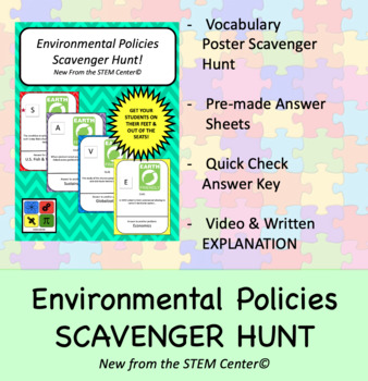 Preview of Environmental Policies Scavenger Hunt