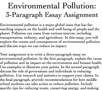3 paragraph essay about environmental awareness