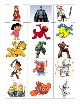 Preview of Environmental Print Alphabet Chart with Characters