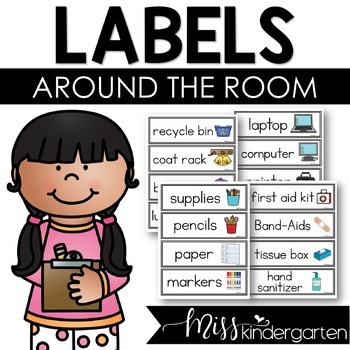Preview of Environmental Print Classroom Centers Labels with Pictures