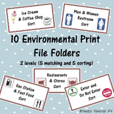 Environmental Print / Community Signs File Folders