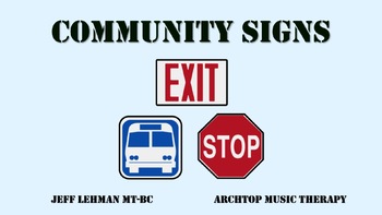 Preview of Environmental Print Songs & Videos - Community Signs (BUNDLE)