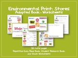 Environmental Print: Store - Adapted Book and Worksheets {