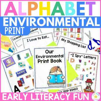 Preview of Environmental Print Alphabet Activities Printables for Preschool & Kindergarten