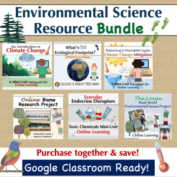 Preview of EDITABLE Environmental Science Projects for High School | Google Classroom
