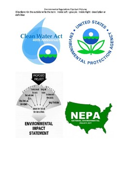 Preview of Environmental Regulations Gallery Walk and Flipchart Lesson Plan