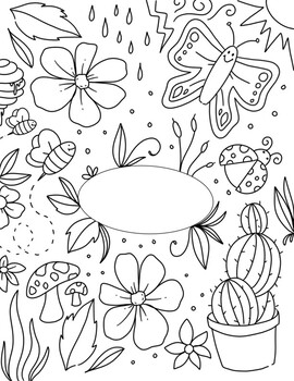Preview of Environmental Science Binder Cover Coloring Page