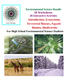 Environmental Science Bundle - 68 Worksheets and Interacti