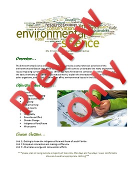 Preview of Environmental Science Syllabus