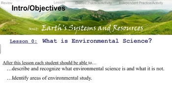 Preview of Environmental Science Unit 1 Lesson 1: Introduction