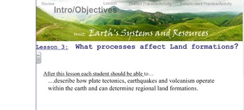 Preview of Environmental Science Unit 1 Lesson 3 Plate tectonics