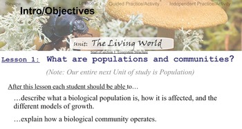 Preview of Environmental Science Unit 2 Lesson 1 Populations and Communities