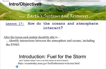 Preview of Environmental Science Unit 1 Lesson 7: ENSO & Historic Hurricanes