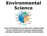 Environmental Science Vocabulary for Word Wall