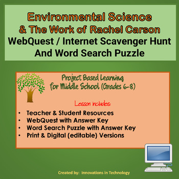 Preview of Environmental Science WebQuest Internet Scavenger Hunt | Distance Learning