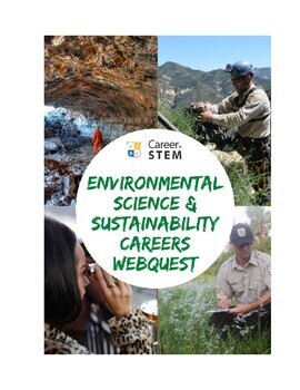 Preview of Environmental Science and Sustainability Careers Webquest (Earth Day STEM)