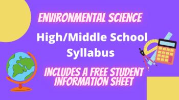 Preview of Environmental Science | syllabus | student information 