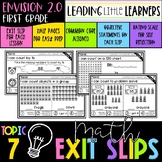 Envision 2.0 Aligned Exit Slips First Grade Topic 7