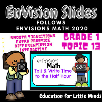 Preview of Envision 2020 Math Slides - Grade 1 Topic 13 - Time and Money