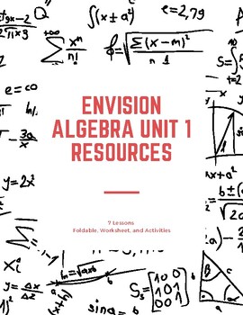 Preview of Envision Algebra Unit 1 Resources Bundle