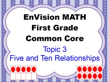 Preview of Envision Grade 1 Topic 3 Five and Ten Relationships for Activboard