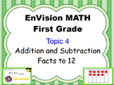 Envision Grade 1 Topic 4 Addition and Subtraction to 12 fo