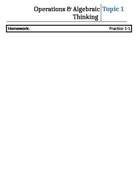 Preview of Envision-Grade 4-Topic 1, Lesson 1 Note-taking Organizer