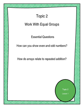 Preview of Envision Math 2.0 Focus Wall Topic 2 - 2nd Grade