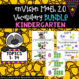 Envision Math 2.0 Kindergarten Vocabulary BUNDLE