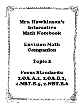 Preview of Envision Math 2nd Grade Topic 2 Interactive Notebook