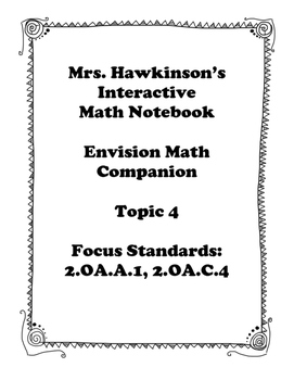 Preview of Envision Math 2nd Grade Topic 4 Interactive Notebook