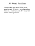 Envision Math 3.8 Solve One and Two Step Word Problems-Ext