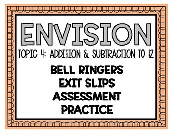 Preview of Envision Math Bell Ringers Topic 4