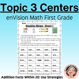 Envision Math Centers Games First Grade 1st Grade Topic 3-
