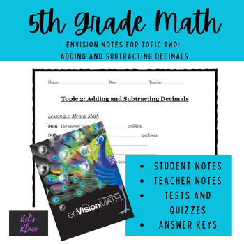 Preview of Envision Math Chapter 2 (Grade 5)