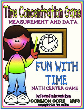 Preview of Envision Math Common Core MAFS Telling Time Topic 13 Concentration Game