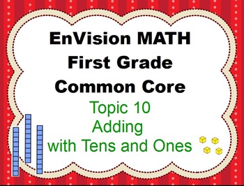 Preview of Envision Math First Grade Topic 10 for Activboard