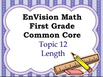 Preview of Envision Math First Grade Topic 12 for SMARTBOARD