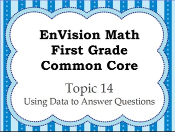 Preview of Envision Math First Grade Topic 14 for SMARTBOARD