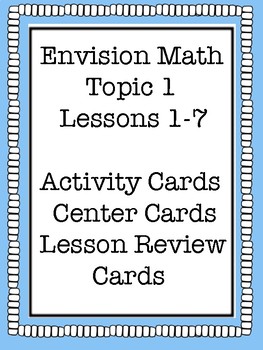 Preview of Envision Math Grade 5 Topic 1 Lesson Review, Center Activities, Activity Cards